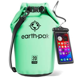 Earth Pak Waterproof Dry Bag - Roll Top Waterproof Backpack Sack Keeps Gear Dry for Kayak with Waterproof Phone Case