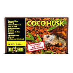 Exo Terra Coco Husk Brick, 8 QT (8.8 L) – Natural Coconut Fiber Terrarium Substrate for Reptiles, Amphibians & Tropical Enclosures