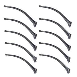 BUYMINERS.CA PC Fan Splitter Extension Cable - 1 to 4 PWM Fan Splitter Compatible with 3 & 4 Pin PC Cooling Fans, 10 inch Black Braided Nylon Cable (10 Pack)