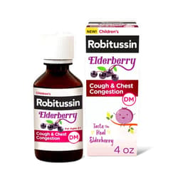 Robitussin Elderberry Cough + Chest Congestion DM Children's Cough Medicine, Chest Congestion Relief and Cough Syrup - 4 Fl Oz