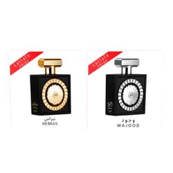 Lattafa Perfumes Nebras & Wajood Testers EDP - Eau De Parfum Unisex 20ml | Marine, Pink Pepper, Red Berries, Mandarin, Vanilla, Cacao, Rose, Tonka Bean, Amber, Musk, Sugar, Vetiver, Patchouli, Sandalwood, Amber | by Lattafa Perfumes