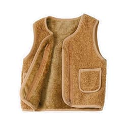 Patgoal Baby Boy Girls Sleeveless Jacket Full Zipper Sherpa Fleece Vest Toddler Kids Fall Winter Waistcoat Outerwear with Pocket