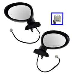 TRQ Driver & Passenger Side Mirror Set Compatible with 2006-2015 Mazda MX-5 Miata MA1320165 MA1321165