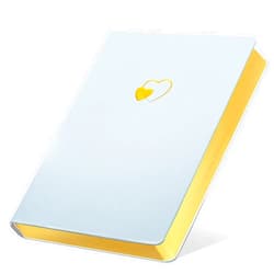 CAGIE Lined Journal Notebook for Women and Girls 256 Pages Cute Diary with Heart-Shaped Leather Journals for Writing A5 Soft Cover Notebooks for Work School, 5.7 x 8.3 Inches, Light Blue