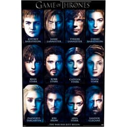 POSTER STOP ONLINE Game of Thrones - TV Show Poster (Character Grid) (Size 24