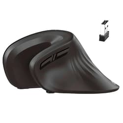 iClever Ergonomic Mouse, TM209G Wireless Vertical Mouse, 2.4G Optical Carpal Tunnel Mouse with 3 Adjustable DPI 800/1200/1600 for Laptop, PC, Desktop, Mac, Windows Black
