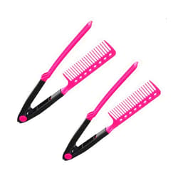 Aoiwyui V Shaped Combs Straightening & Cutting Comb Hair Styling Tools,DIY Salon Hairdressing Styling Tool,Quickly Straighter for Fast and Painless Hairstyling(2Pcs)