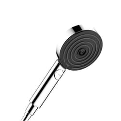 hansgrohe Pulsify S 4-inch Modern Handheld Shower Head 3-Spray PowderRain, IntenseRain, Pulsating Massage in Chrome, 24111001