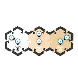 FluentPet Neutral Speak Up Get Started Bundle with Beige HexTiles 3-Pack, Speak Up Button 6-Pack, and Edge Pieces (Set of 32)