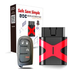 AUTO KEY MAX Simple Programmable Keyfob, Replacement Car Key Fob and DIY Programmer OBD Kit Compatible with Jeep Cherokee 2014-2018 Smart Keyless Entry Remote GQ4-54T 4A CHIP