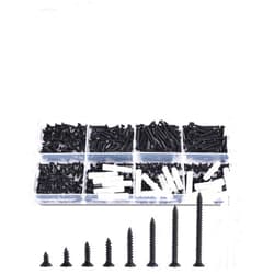 CZXNBI 480Pcs Wood Screws Assortment Kit - M3 Small Self Tapping Wood Screws, Phillips Drive Countersunk Head Screws,8 Sizes Screws and 20pcs M6 Screws Anchors