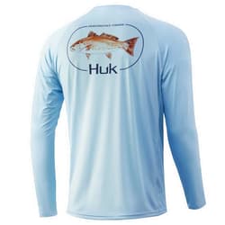 Huk Men's Americana Flag Pursuit | Long Sleeve Performance Fishing Shirt with +30 UPF Sun Protection