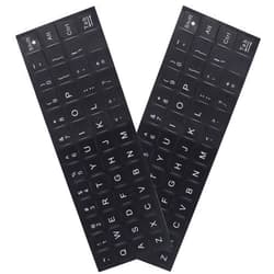 MUBUY-GOL 2 Pack Universal English Keyboard Stickers, Black Background with White Lettering for Computer Laptop Notebook Desktop, Replacement Computer Keyboard Stickers (English)