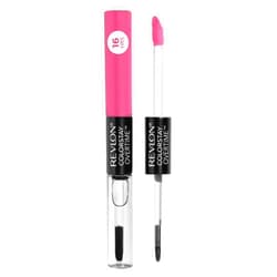 REVLON Liquid Lipstick with Clear Lip Gloss, ColorStay Face Makeup, Overtime Lipcolor, Dual Ended with Vitamin E in Pink, For Keeps Pink (490), 0.07 Oz