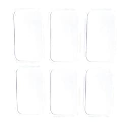 Luzen 6Pcs Clear Rectangle Silicone False Eyelash Holder Pads Eyelash Extension Pad Silicone Pallet for Loose Lash Eyelash Extension Beauty Tools