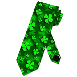 Three Rooker St. Patrick's Day Ties Mens Clover Necktie Lucky Four Leaf Clover Tie