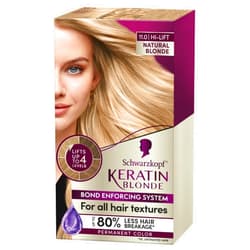 Schwarzkopf Keratin Blonde Hair Dye Natural Blonde 11.0, Hi-Lift Permanent Color, 1 Application - Hair Color Enriched with Keratin, Lightens up to 4 Levels and Protects Hair from Breakage