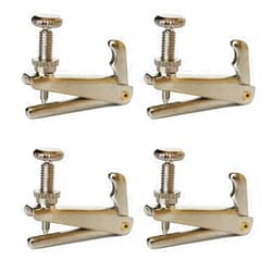 Jiayouy 4Pcs Violin Fine Tuners 3/4-4/4 String Adjuster Fine Tuner Violin Parts Silver
