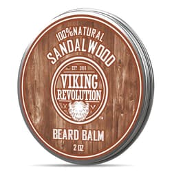 Viking Revolution Beard Balm with Sandalwood Scent and Argan & Jojoba Oils- Styles, Strengthens & Softens Beards & Mustaches - Leave in Conditioner Wax for Men (1 Pack)