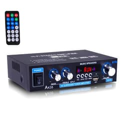 WOOPKER AK35 200W Stereo Audio Amplifier Bluetooth 5.0, 2.0 Channel Mini Amplifier Stereo Receivers with Bass & Treble Control,Home Amplifier w/AUX, USB, SD Card Input,Remote Control