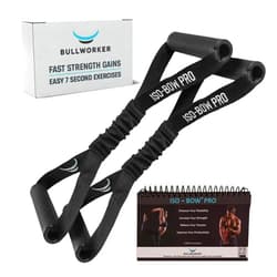 Bullworker ISO-BOW Pro Pair Isometric Exercise Equipment - Self Resistance Stretching Strap & Workout Equipment, Portable Home Gym Exercise Straps with Handles for Yoga, Pilates, Mobility and Strength Training