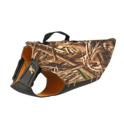 Browning Camo Neoprene Dog Vests, Full Coverage Hunting Dog Vest with Flexible Chest Plate, Realtree MAX-5 (5mm), Small