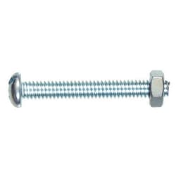 The Hillman Group 35203 Round Head Combo Machine Screw with Nut, 8-32 x 2-Inch, 50-Pack