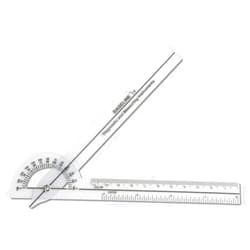 CanDo Baseline 12-1005 180 Degree Clear Plastic Pocket Goniometer, 6