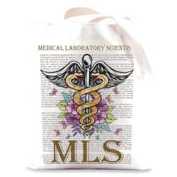BWWKTOP Medical Laboratory Scientist Tote Bag MLS Gifts Lab Tech Shoulder Bag Medical Lab Scientist Gifts
