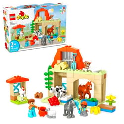 LEGO DUPLO Town Caring for Animals at The Farm Building Toys Playset - Learning, Educational Toys for Toddlers & Preschool, Ages 2+ - Building Blocks for Pretend Play Set W/Animal Figures - 10416
