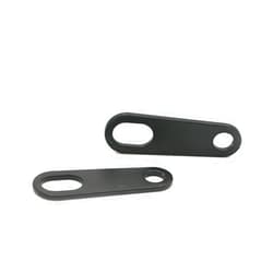 QIUNUOTAN 2PCS Motorcycle Turn Signal Lights Brackets Motorbike Indicator Lamps Holder Fork Lamp Mount Clamps Metal Accessories(Black A)