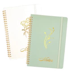 Joyberg Aesthetic Spiral Notebook, 2PCS Cute Notebook, 8.3