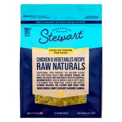 Stewart Raw Naturals Freeze Dried Dog Food, Chicken & Vegetables Recipe, 8 Ounce Bag, Complete and Balanced Nutrition