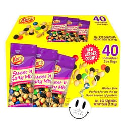 UPlexa Kar’s Sweet and Salty Trail Mix – 40-Pack Trail Mix Individual Packs 2oz – Gluten-Free Trail Mix Bulk – Rich Source of Protein – Sweet and Salty Snacks with Mixed Nuts and Chocolate Candies