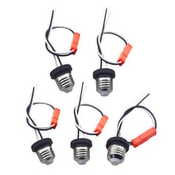 Rextin Medium Edison E26 Socket Adapter Base Male Screw in Light Bulb Socket Pigtail for Led Ceiling Lights Downlight Pack of 5