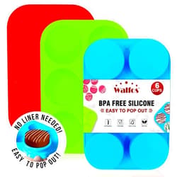 Walfos Silicone Oreo Cookie Mold, Walfos Round Cylinder Chocolate Covered Oreos Molds, BPA Free and Non-Stick, Perfect for Cookies, Oreos, Candy, Soap, Cupcake, Pudding, Jello, Set of 3
