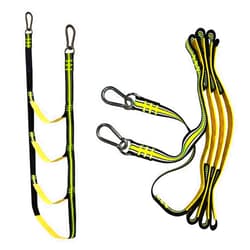 ZRSCHYG 4 Step Folding Boat Rope Ladder, Portable Marine Rope Ladder, Assist Boarding Rope Ladder, Swim Ladder for Climbing Inflatable Boat, Kayak, Motorboat, Canoeing, Sailboat, Fishing Boat, 440lbs