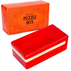 Blovec Impossible Box Puzzle Master Secret Opening Box Magic Box with Secret Drawer Wooden Special Mechanism Box for Secret