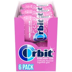 Orbit Bubble Gum Cups, Bubble Mint, 55 pieces bottle, 4-Count