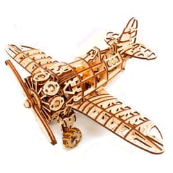 EWA Eco-Wood-Art EWA Eco Wood Art 3D Airplane Puzzle - Classic Wooden Craft Kit - Sustainable DIY Assembly Model for Adults