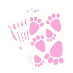 KUUQA 6 Sheet 36PCS Easter Bunny Feet Home Floor Clings Footprints Decals Stickers for Easter Home Party Decorations, Mixed Size