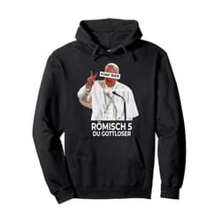 Fünft Bier Römisch 5 du Gottloser - aber Gottlos Roman 5 du Gottlos Pope Drinkt Beer Drinker Pullover Hoodie