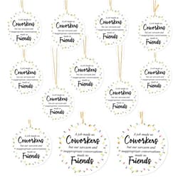 Soaoo 12 Pcs Funny Coworker Christmas Ornaments, 2025 Christmas Decorations for Coworker Women, Funny Friend Gifts, Friendship Gifts for Work Bestie Women Friends Staff Xmas Tree Decoration