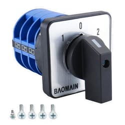 Baomain 32A AC 660V 12 Terminal 3 Phase 3 Position Rotary Cam Changeover Switch SZW26-32/D303.3