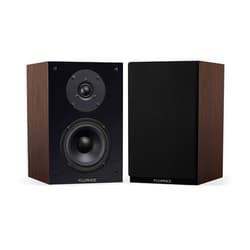 Fluance Elite High Definition 2-Way Bookshelf Surround Sound Speakers for 2-Channel Stereo Listening or Home Theater System - Natural Walnut/Pair (SX6W)