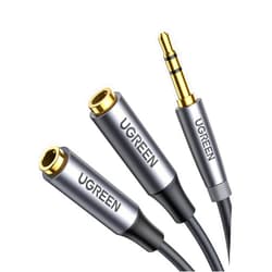 UGREEN Headphone Splitter 3.5mm Aux Splitter 2 Female to 1 Male Audio Y Stereo Dual Headphone Adapter Compatible with MacBook iPad PC Tablet Laptop TV Phone PS4 Speaker
