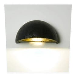 DRFTZDF Mid Century Natural Stone Wall Sconce, Half Moon Marble Light Fixture, Black Modern Wall Mounted Vintage Farmhouse Lamp for Bedroom, Kitchen, Entryway, and Hallway(Black Color)