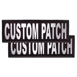 Dogline Custom Reflective Patch for Vest Harness Or Collar Customizable Text Personalized Patches with Hook Backing Name Service Dog in Training Emotional Support 2 Patches - 1