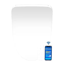 Bio Bidet BB1200 Smart Bidet Toilet App-Enabled iOS & Android Warm Water with Air Dryer, Heated Seat with Slow Close Lid, Remote Control, Elongated, White