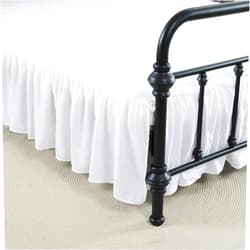 Xuan dian Bed Skirt, Bed Skirt Cal King Size Ruffled Bed Skirt with Split Corners, 14 Inch Drop Dust Ruffle Bed Skirt with Platform, White, California King -14